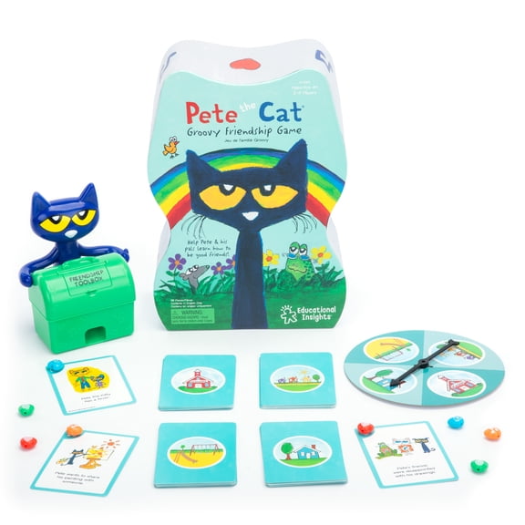Educational Insights Pete The Cat Groovy Friendship Game - Social Emotional Learning Toys For Kids Ages 3+, 56 Pieces