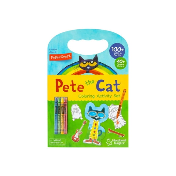 Educational Insights Pete the Cat Papercraft Paper Doll Coloring Set, Ages 3 and up