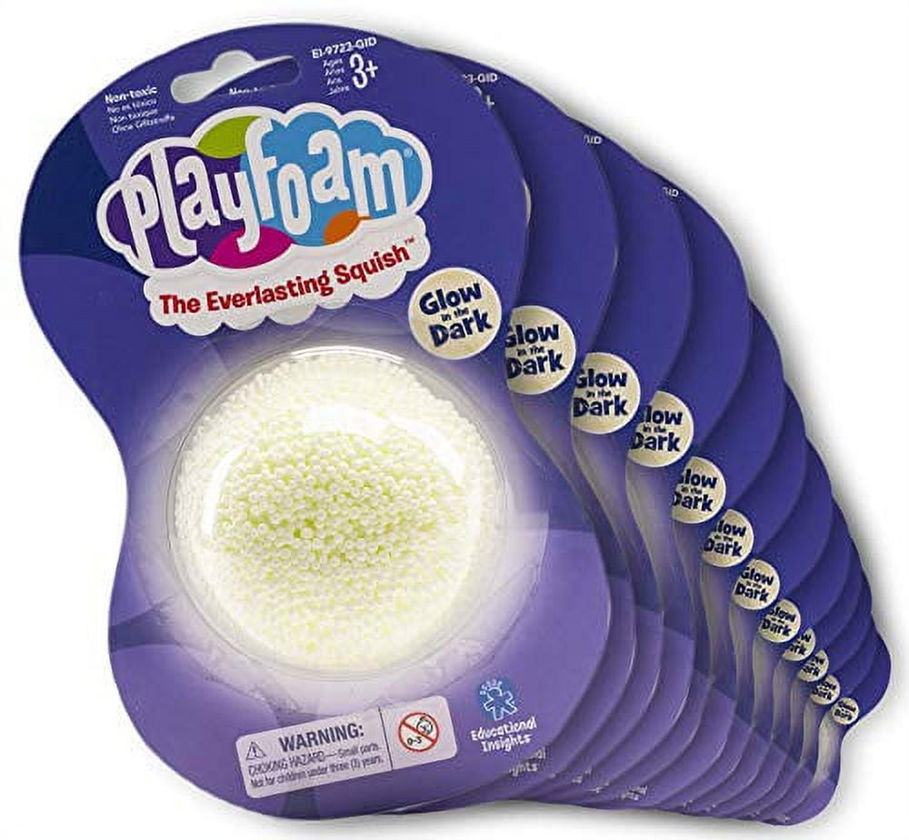 Educational Insights Playfoam Glow in the Dark Jumbo Pod, Set of 12