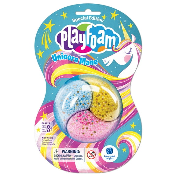 Educational Insights Playfoam Jumbo Pod Unicorn Mane, Set of 12, Kids Art Foam and Sensory Toy, Ages 3 and up