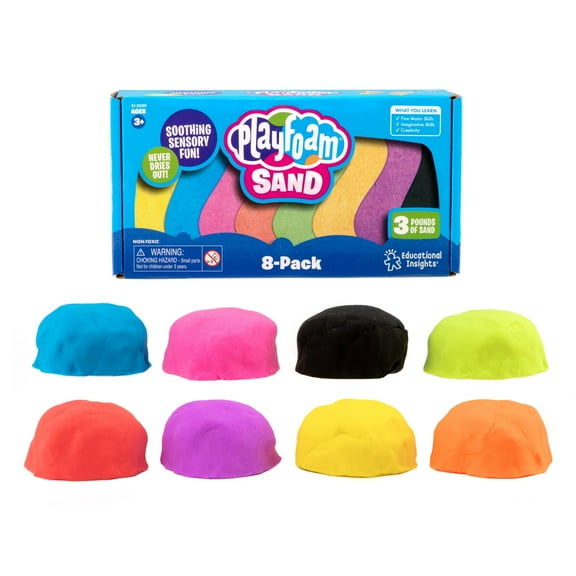 Educational Insights Playfoam Sand 8 Pack, Play Sand Set, Sensory Toy, Kids Ages 3 and up