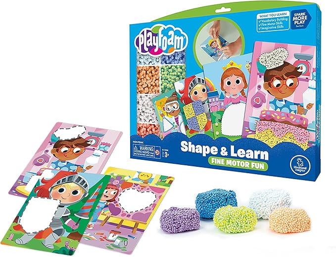 Educational Insights Playfoam Shape & Learn Character Cards - Sensory Learning Toy For Preschoolers Ages 3+
