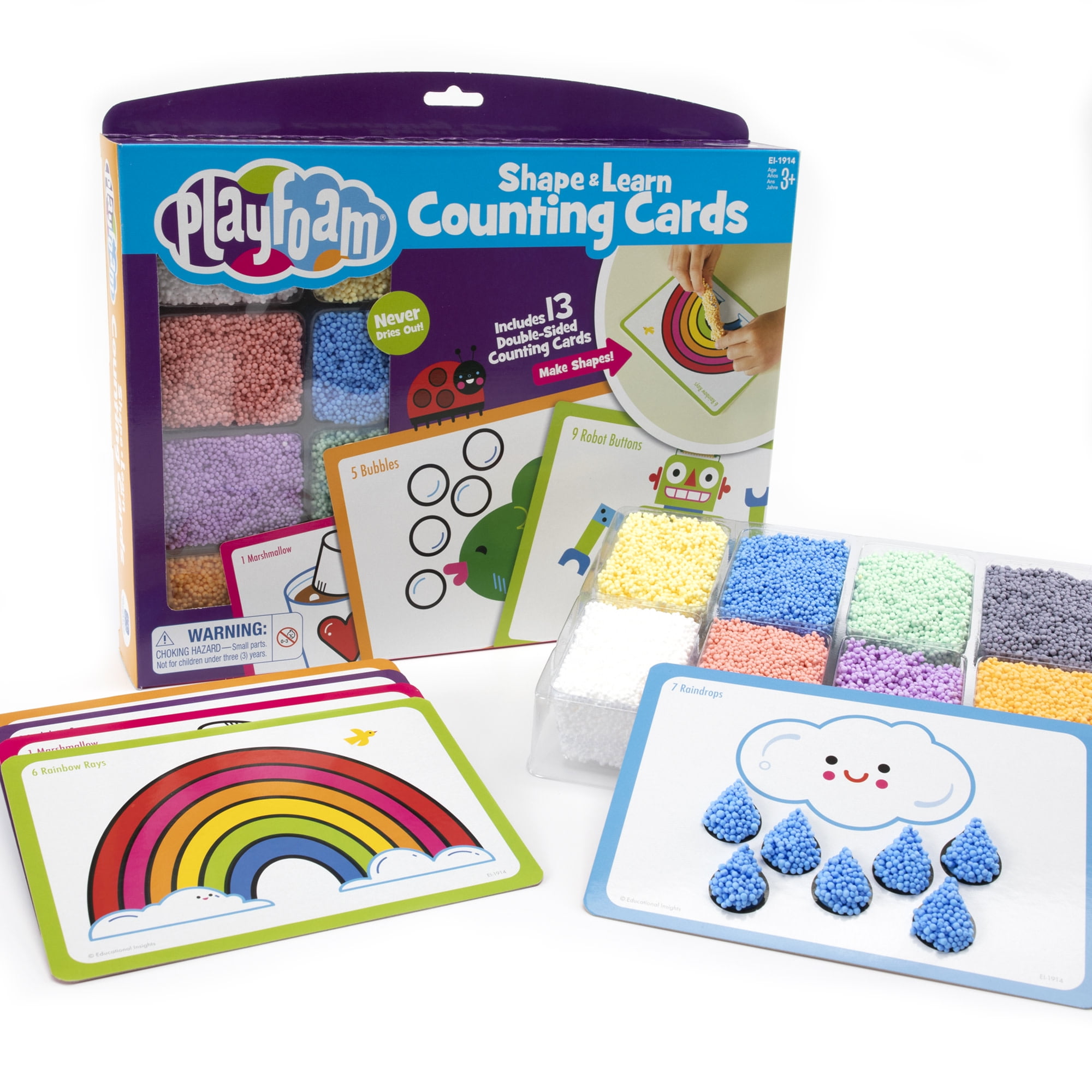 Educational Insights Playfoam Shape & Learn Set, Preschool Math Toy, Kids Ages 3+