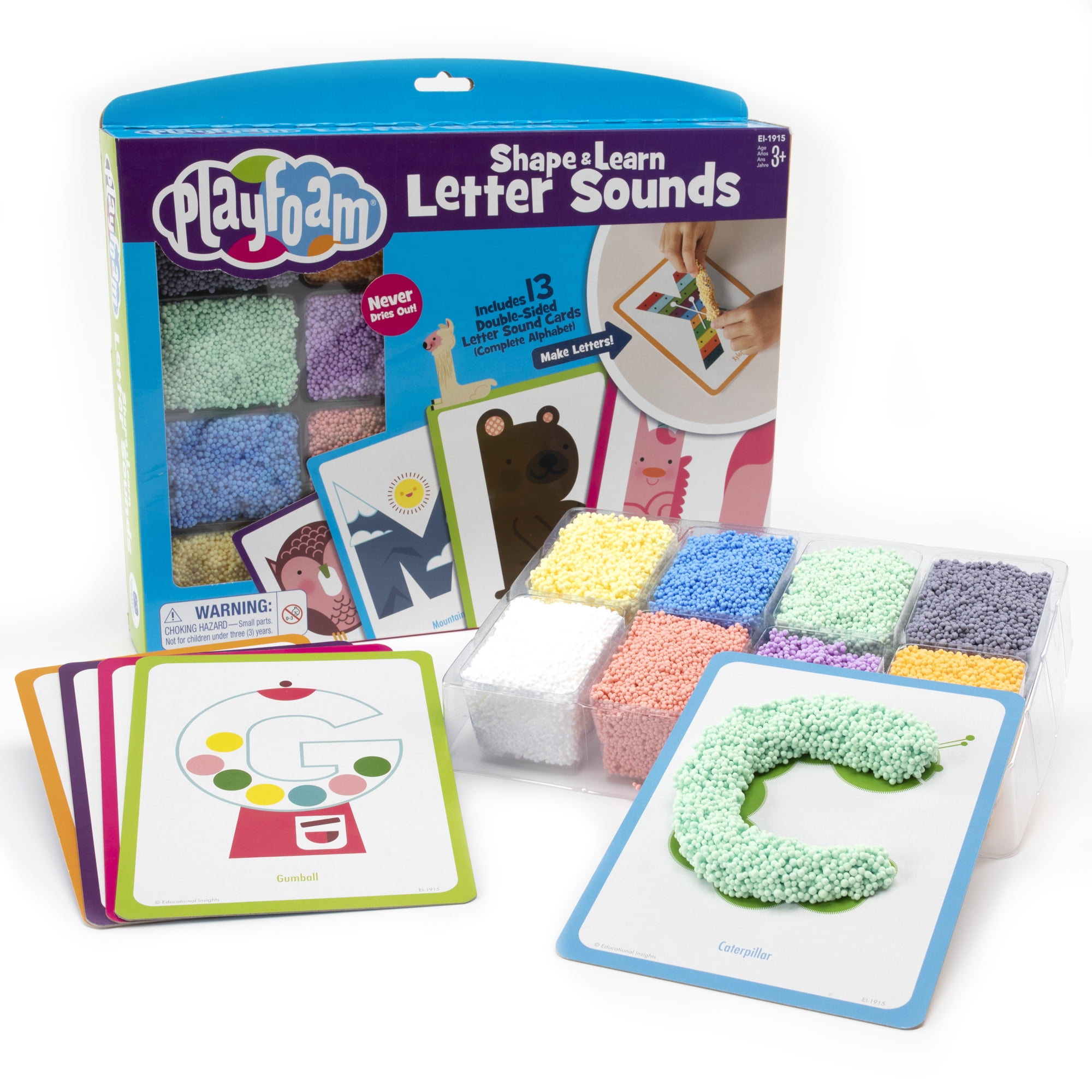 Educational Insights Playfoam Shape & Learn Letter Sounding, Easter Gift, Flash Card Set, Preschoolers Learn Letter Sounds & Letter Formation, Ages 3+
