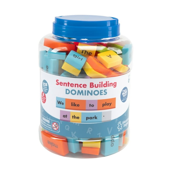 Educational Insights Sentence Building Dominoes, Plastic, Classroom Tools, Early Literacy, Ages 6+