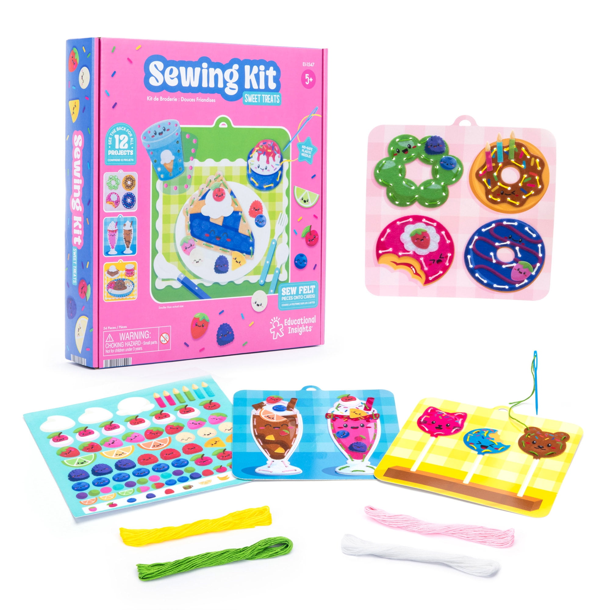 Educational Insights Sewing Kit - Sweet Treats, DIY Felt Craft Kit for Kids Ages 5+