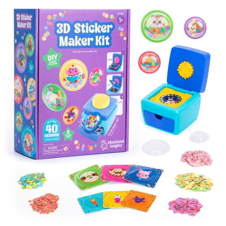Educational Insights 3D Sticker Maker Kit, Art Craft Kit for Kids, Ages 5 and up