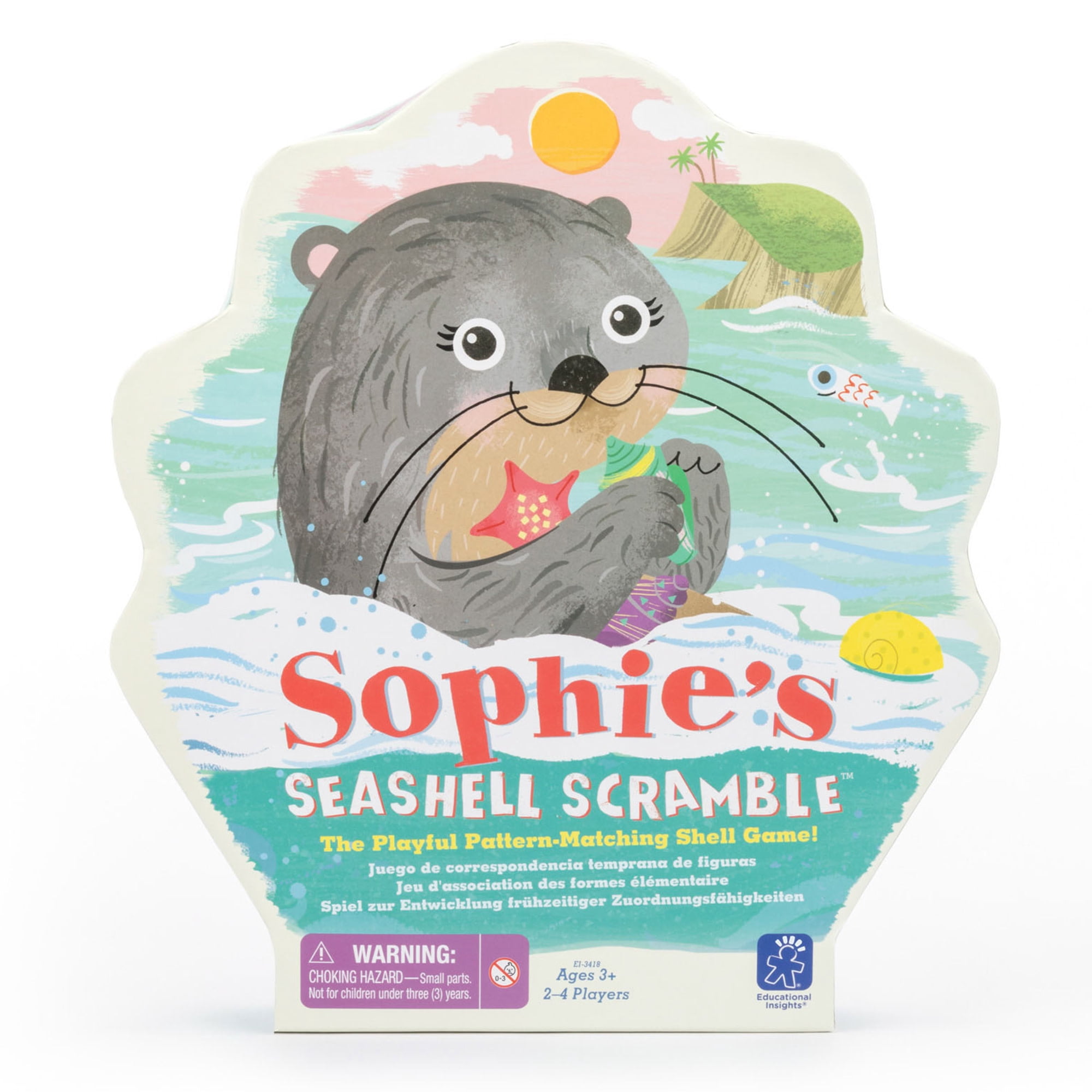 Educational Insights Sophie's Seashell Scramble, Pattern Matching Board Game, Kids Ages 3+