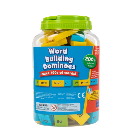 Educational Insights Word Building Dominoes, 108 Piece Tile Set for ...