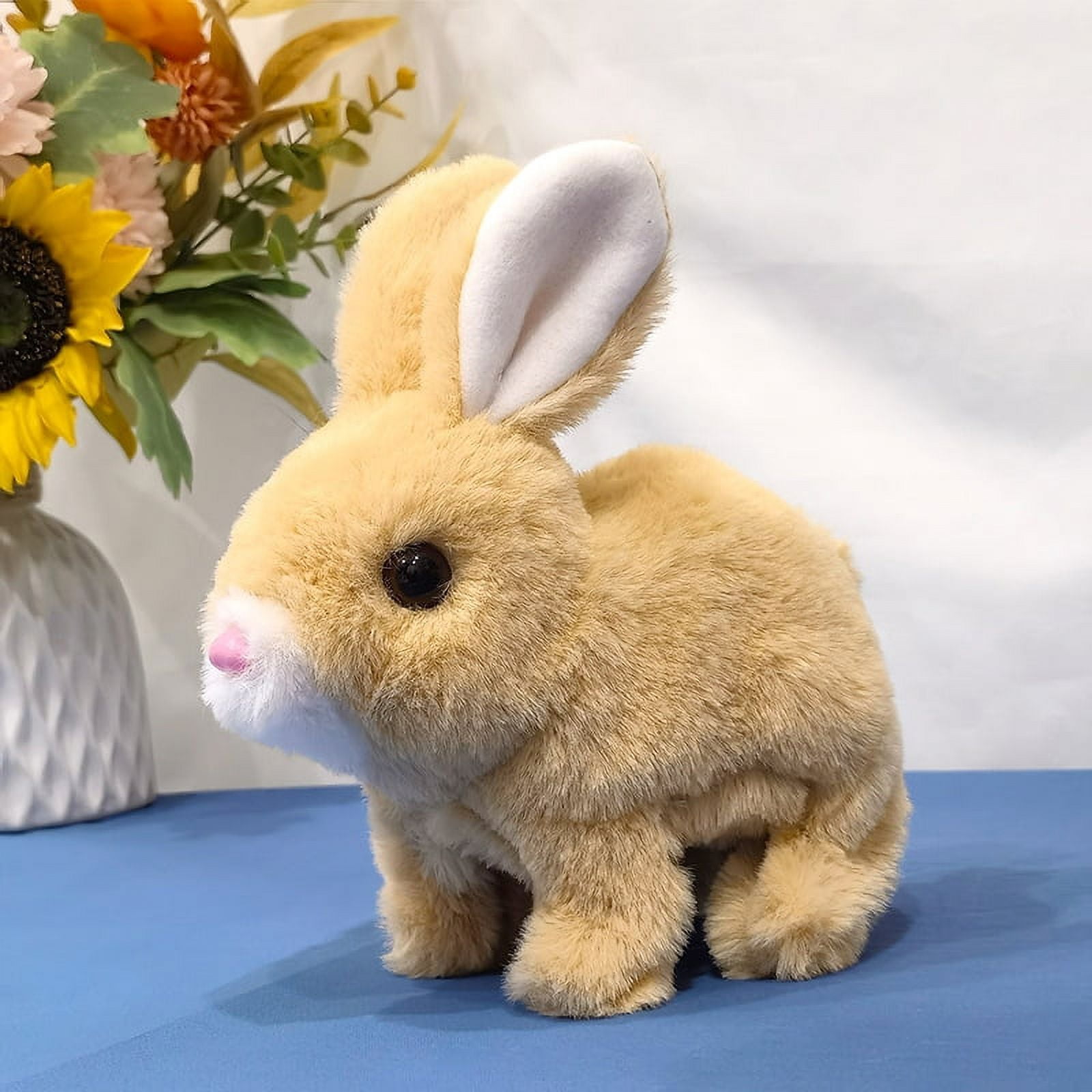 Educational Interactive Toy Rabbit Can Walk and Talk, Plush Stuffed