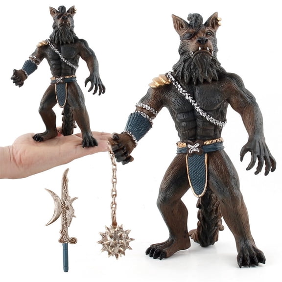 Jungle Werewolf Decoration Model Toy Garage Kits Brown