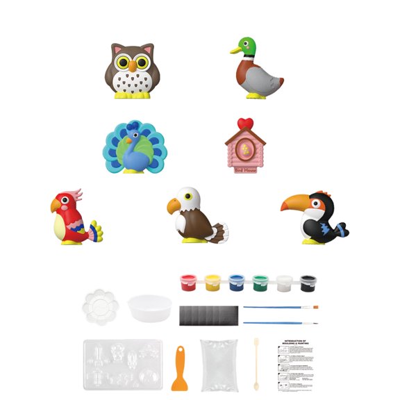 Educational Kids Craft Painting Kit - Create Your Own Figurines Projects DIY Toys for Ages 3-8 Arts Activities for Young Artists