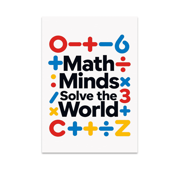 Educational Math Art - Aspiring Mathematicians - 13x19 Poster Print