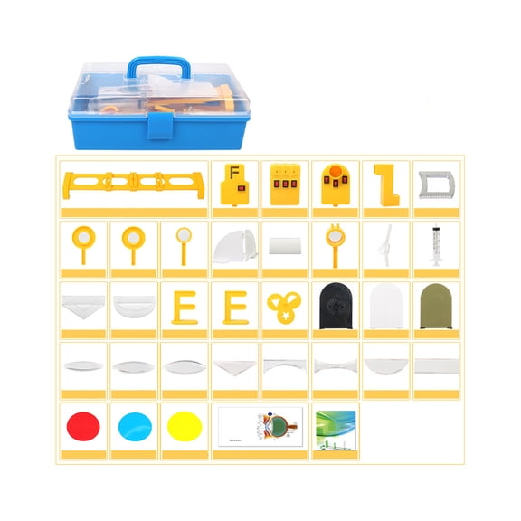 Educational Optics Experiment Box Quick Assembly Physics Optics Teaching Aid for Science Labs Teaching Demonstrations