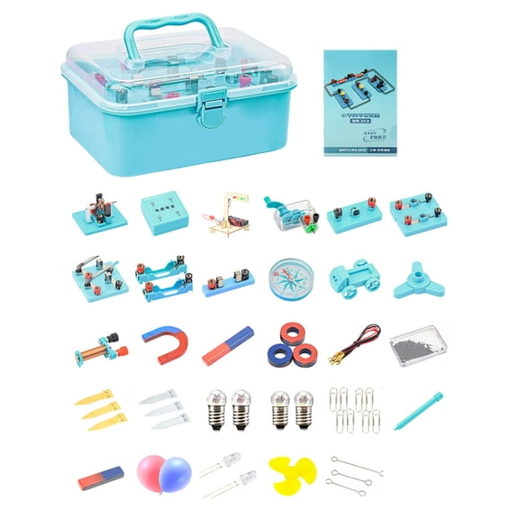 Educational Physics Electricity Experiment Demonstration Tool Portable Circuit Experiment Box for Classroom Teaching