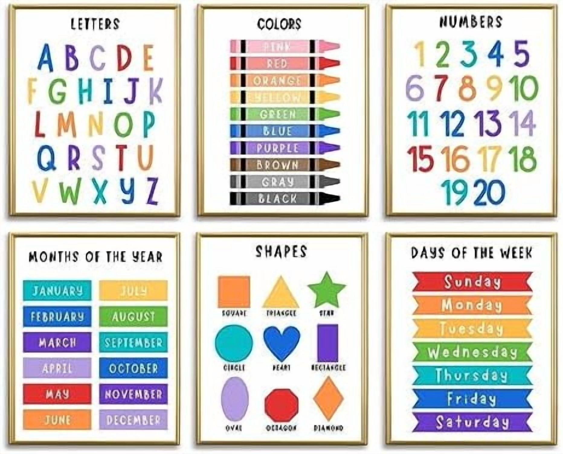 Educational Preschool Learning Posters,Alphabet ABC Posters for ...