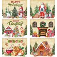 thumbnail image 1 of Educational Preschool Placemats Set of 6 Boho Plastic Table Mats Toddler Children Montessori Place Mats for Kids Washable Vinyl Holiday Table Decoration for Indoor Outdoor Party Kitchen Dining Table, 1 of 10