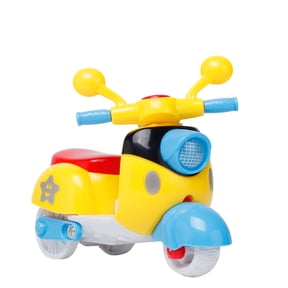 Educational Pull Back Diecast Motorcycle Toy Model for Early Learning and Development