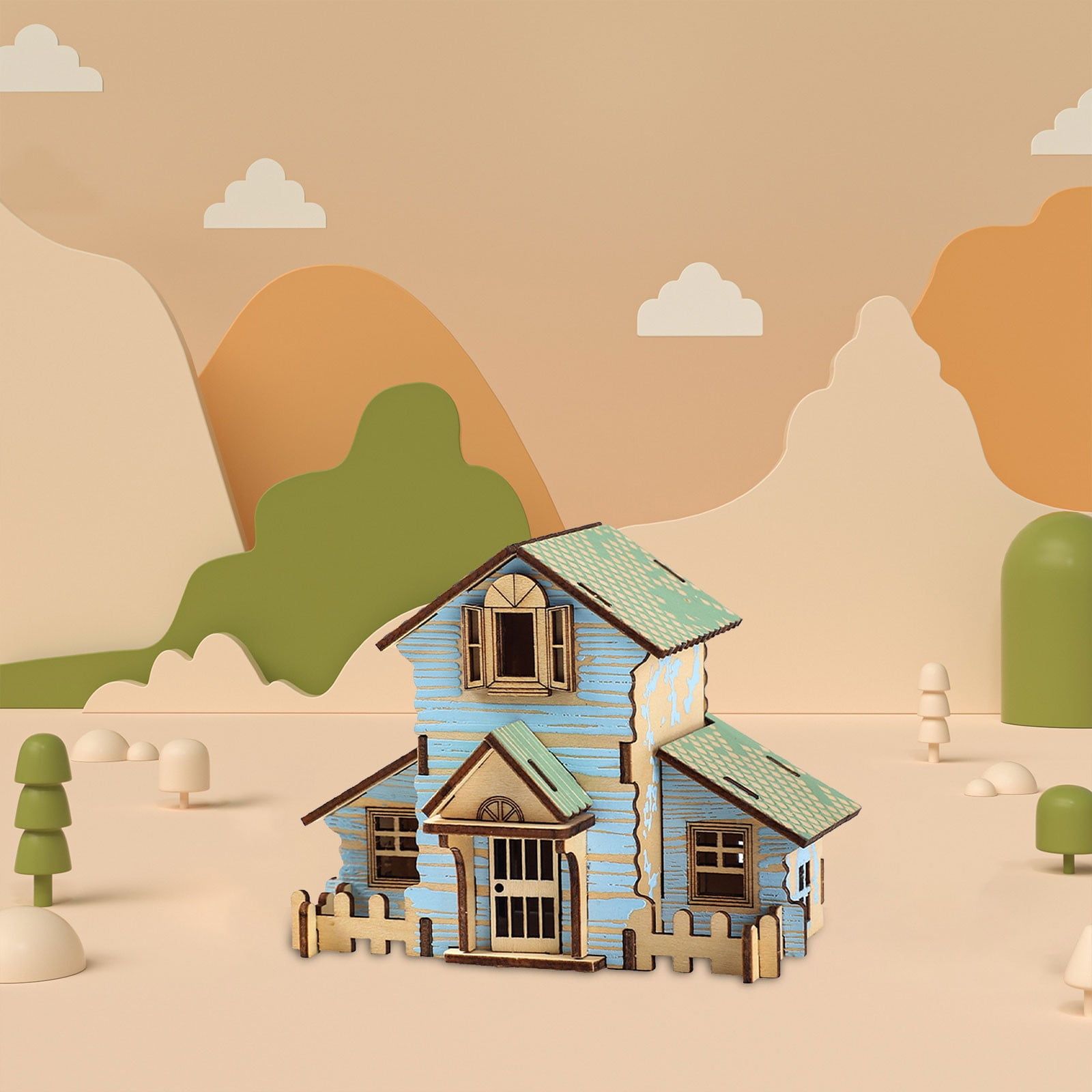 Educational Puzzle Toy 3D Wooden Puzzle for Children DIY Building Educational Puzzle Toy 3D Wooden Puzzle for Children DIY Building