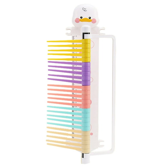 Educational Puzzle Toy Vertical Jump Tester for Kids | Wall Mounted Jump Trainer with Cartoon Design | Resettable Home and Kindergarten Jump Measurement Tool, 14.37 inch, White