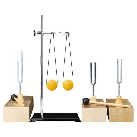 Educational Resonance Tuning Fork Set Featuring Double 440Hz Forks and Accessories for Sound Physics Studies Education