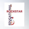 thumbnail image 1 of Educational Rockstar Poster Wall Art, Modern Wall Decor For Living Room Bedroom, 8x12 UNFRAMED, 1 of 3