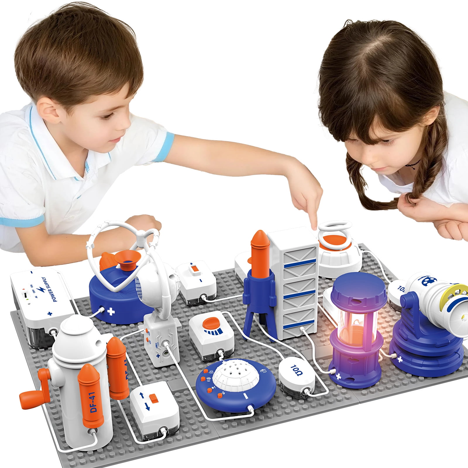 Stem Toys Electronic Toys For Year Old Girls Mechanical Gear, Electric Science And Education Building Blocks