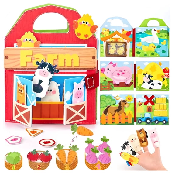 Educational Sensory Toy Animals Sensory Books Early Development Interactive Quiet Books Reusable Felt Book Soft Baby Felt Books