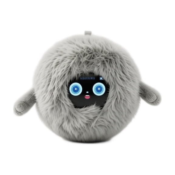 Educational Smart Plush Buddy AI Talking English Translator Robot Toy for Kids Soft Interactive Learning Companion Boy Girl Gift Gray