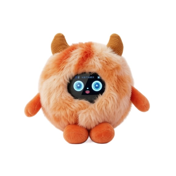 Educational Smart Plush Buddy AI Talking English Translator Robot Toy for Kids Soft Interactive Learning Companion Boy Girl Gift Orange