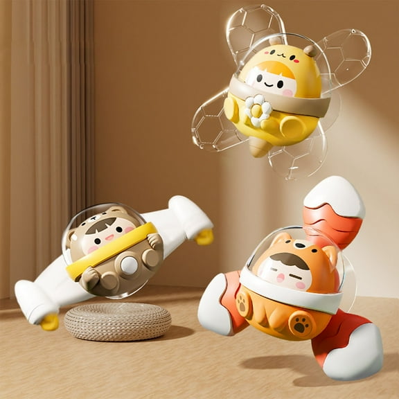 Educational Spinning Toys Set - Stress Relief Fidgets with Strong Suction Cups | Autism-Friendly Travel Toys