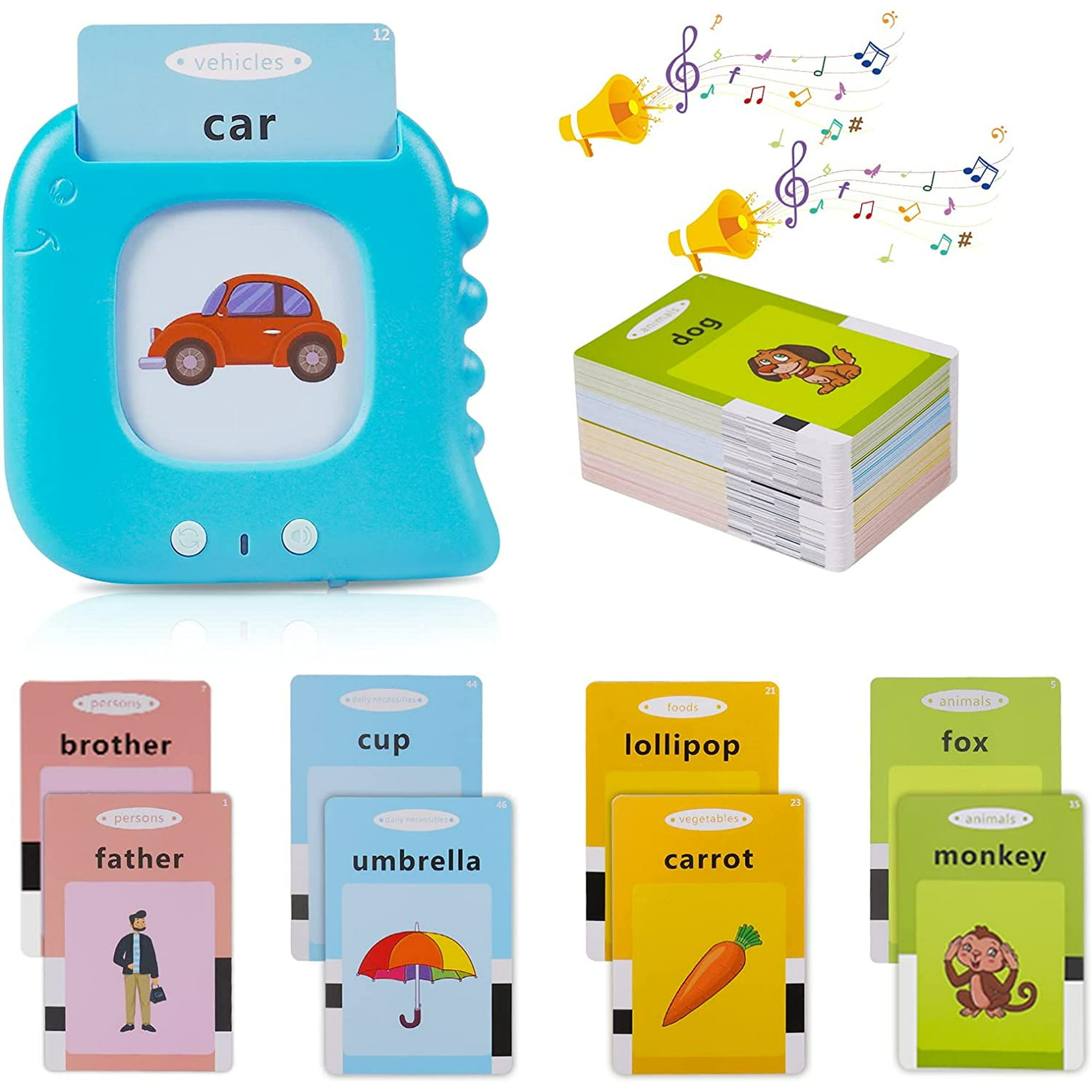  MOFGDNI Educational Toys for 2 3 4 Years Old 224 Talking Baby  Flash Cards, Learning Resource Electronic Interactive Toys for 2-4 Year Old  Boys Girls Toddlers Kids Birthday Gifts Ages 2 3 4 5 : Toys & Games