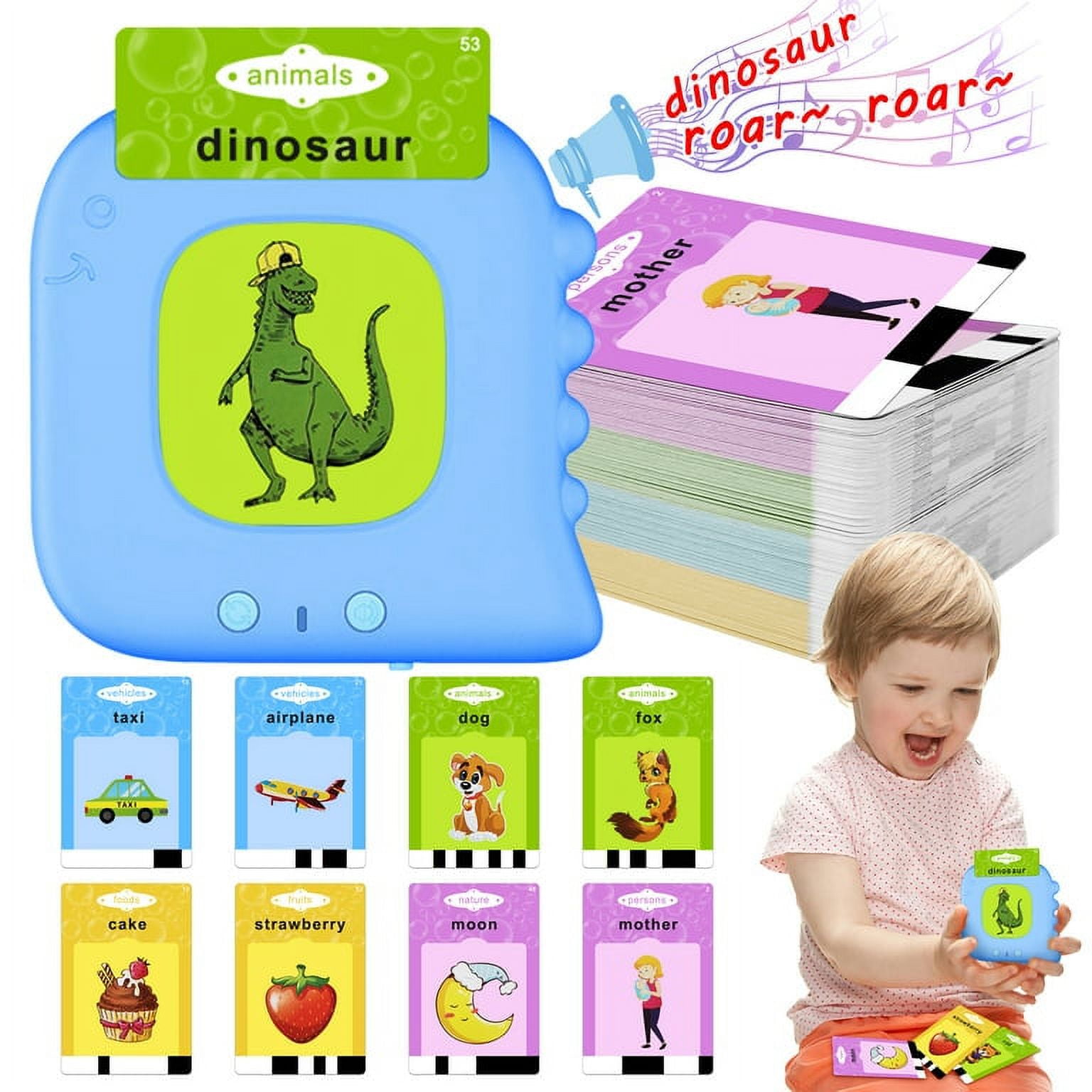 Educational Toy for Toddlers Age 1 2 3,Talking Flash Cards Educational ...