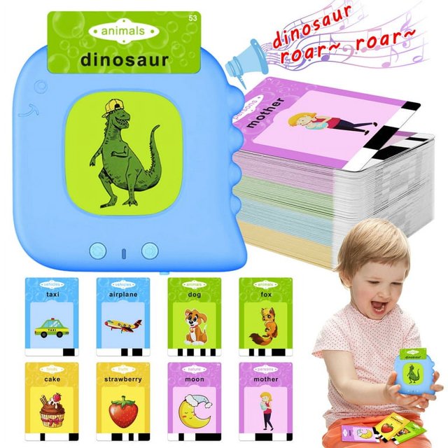 Educational Toy for Toddlers Age 1 2 3,Talking Flash Cards Educational