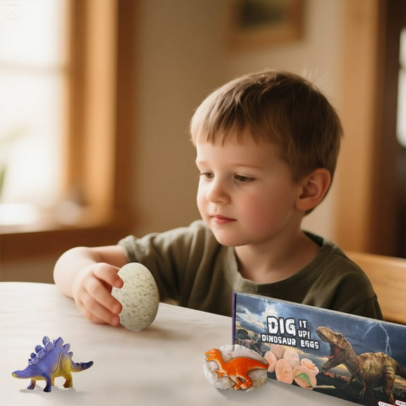Educational Toys Dinosaur Egg Digging Science Set , Discover 12 Dragon Toys for Gift, Perfect Birthday Gifts Party Favors