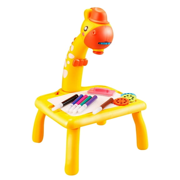 Educational Toys for 4+ Year Old Learning Toys for 2 Year Olds Child Smart Giraffe Style Projector Desk With Light Learning Painting Machine Toy 5ML