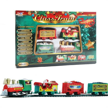 Educational Train Set for Festive Play - Christmas Tree Lights and Sound Toy Train Set for Toddlers and Kids 3 Years and Up