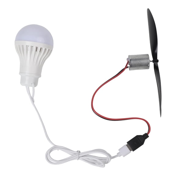 Educational Wind Turbine Generator Kit With ABS And Metal Construction, USB Male And Female Connectors, 1M Cable, 5W Bulb For Lighting, Teaching Demonstrations And Outdoor Wind
