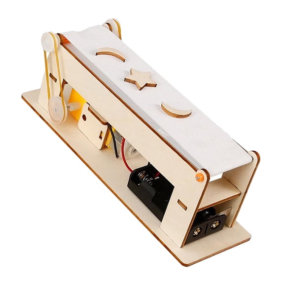 Educational Wooden Conveyor Belt And Elevator Transport Model For Classroom Teaching Demonstrations and School Labs