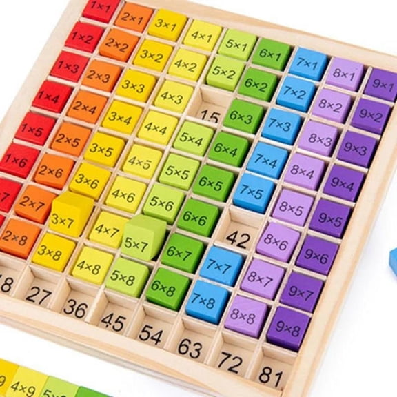 Educational Wooden Math Toys For Kids Children Baby Toys 99 Multiplication Table Math Arithmetic Teaching Aids