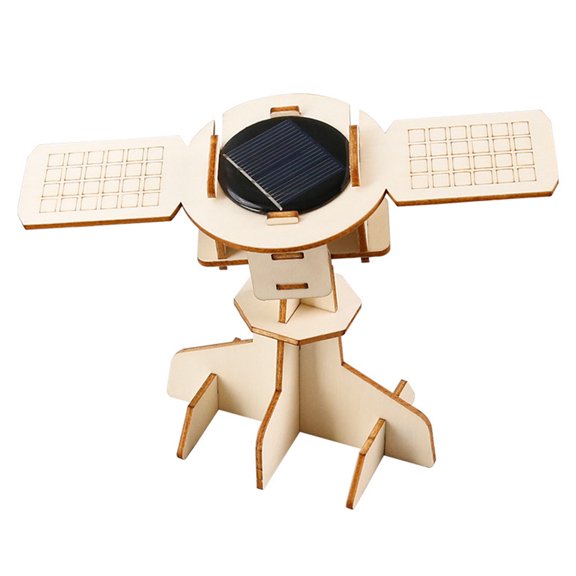 Educational Wooden Solar Satellite Aerospace Model Set Hands on Assembly Physics Teaching Aid For Science Education