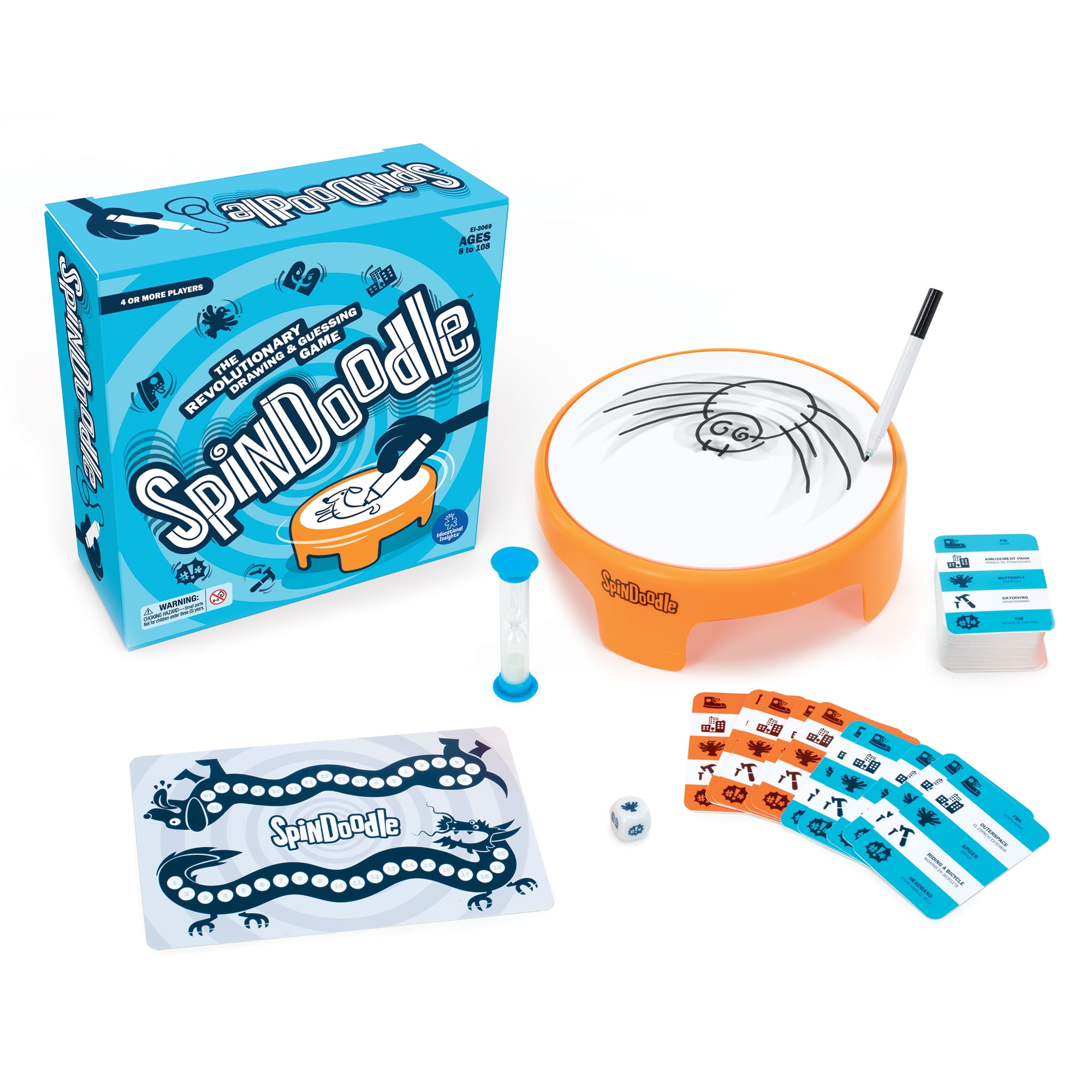 Educational insights Spindoodle, Draw on a Spinning Board, Perfect for  Family Game Night, Ages 8+ 