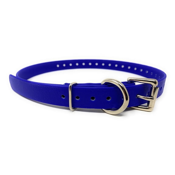 Educator E Collar Compatible 3/4" Biothane Roller Buckle Strap - 3/4" w x 28" L (Dark Blue)