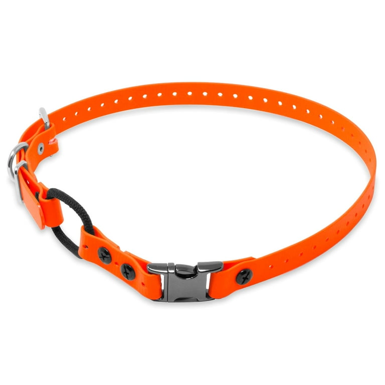 Educator Quick Snap Bungee Dog Collar Biothane Waterproof Odorproof Easy Connect and Disconnect Clasp and D Ring with Comfort Bungee Loop Adjustable for Custom Fit 3 4 Inch Orange Walmart