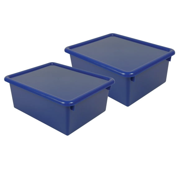 Romanoff Stowaway 5" Letter Box with Lid, Blue
