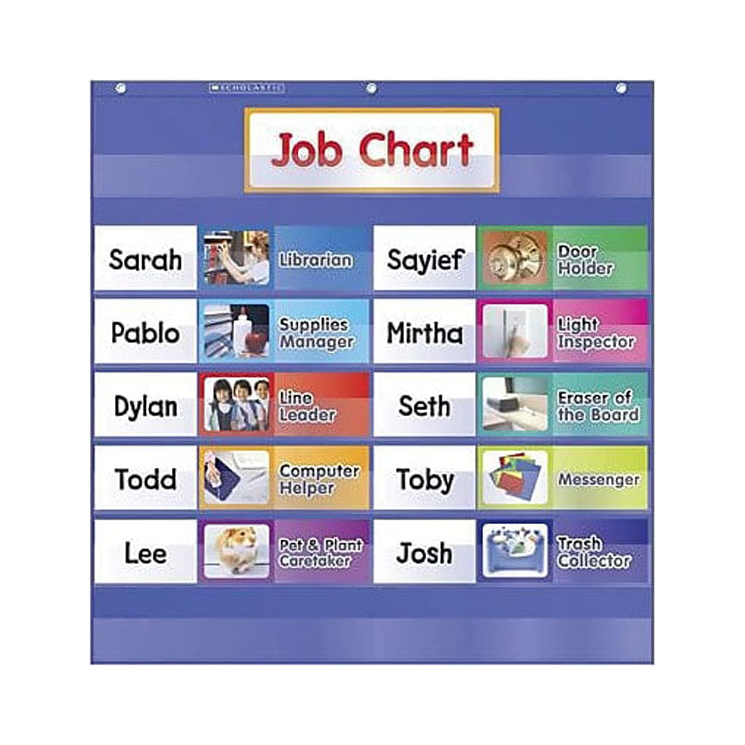 Educators Resource Teacher's Friend Pocket Charts Class Jobs Grades K-5 