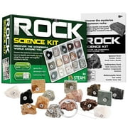 Piano Potato 15PCS Rock & Stone Collection Kit, Geology Minerals Set with Collector Box, STEM Science Gift for Kids Ages 6+