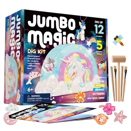 Piano Potato Jumbo Magic Dig Kit - Unicorn Excavation Kit, Digging of 12 Beads, Dolphin, Butterfly, Siren Toys, Great Party Supplies, Birthday Party Supplies Gift for Kids Age 6-12