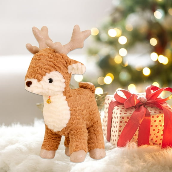 Edunwind Christmas Stuffed Animals Stuffed Reindeer Plush Toy Saved Soft Stuffed Animal Cute Xmas Gifts for Boys Girls Kids Toddlers