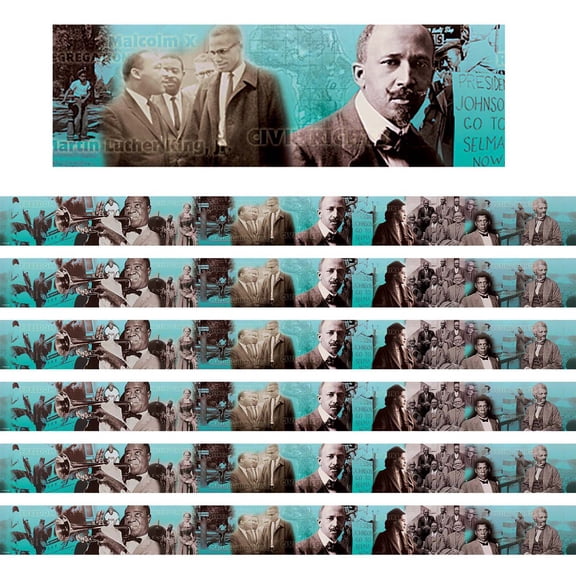 Edupress Black History Photo Border, 72 Pieces